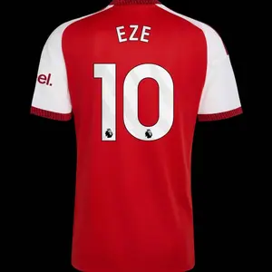 Unisex Soccer/Football Champions Language Arsenal Club Eberechi Eze 10 Premier League 2026/27 Home Replica Jersey - Red