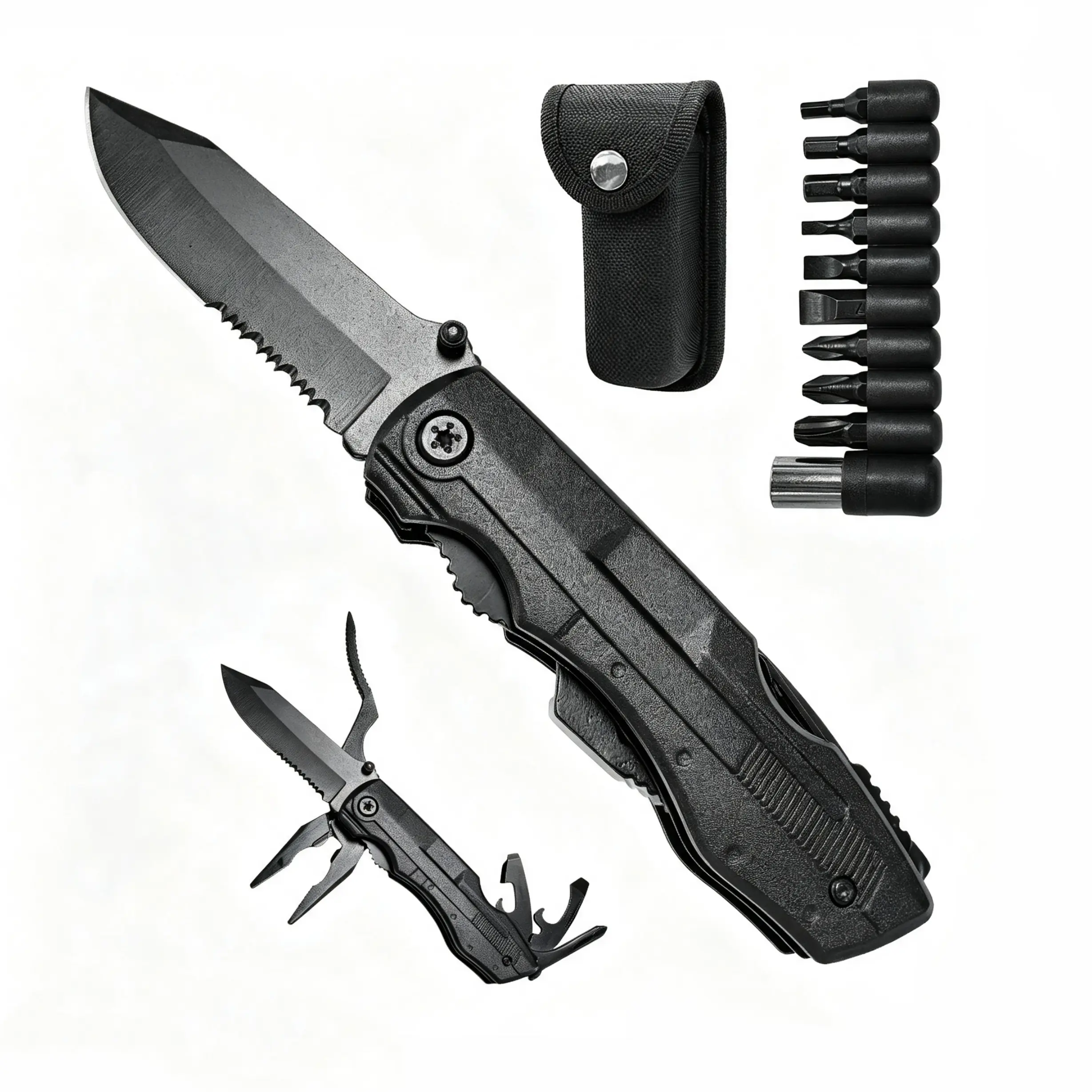 VerveWave EDC Multitool Pliers, 15 In 1, Gifts for Boyfriend Him Husband Men, For Camping, Survival, Outdoors