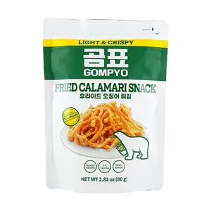 GOMPYO Korean Crispy Fried Squid Strips 80g - Delicious Snack, Perfect for Parties & Movie Nights