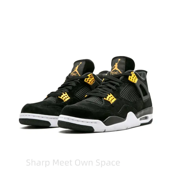 Underrated Luxury Vintage Black Suede Metallic Gold Hollow Grid Mid Top Street Basketball Sneakers