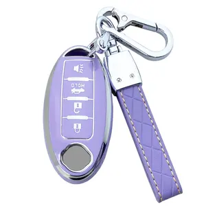 Key Fob Cover Case Compatible with Nissan Altima SR Armada SL Maxima Murano Pathfinder Rogue Titan Versa Sentra Accessories