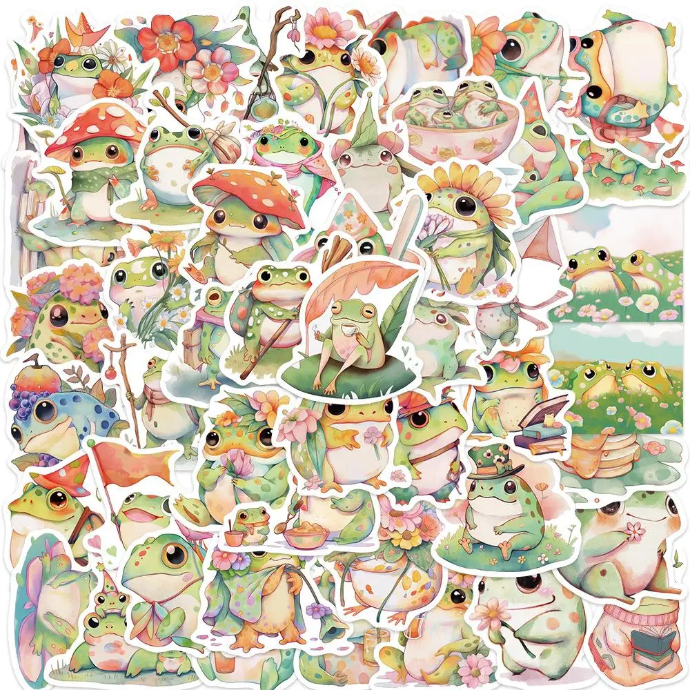 Cartoon Frog Pattern Car Stickers, Waterproof Car Decals, Decoration Sticker For Phone Case, Computer, Guitar, Bag, Water Cup, Scrapbook
