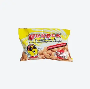 Peanut Flavor Burger Snack, 50g Pack of 12, Infused with Roasted Peanuts