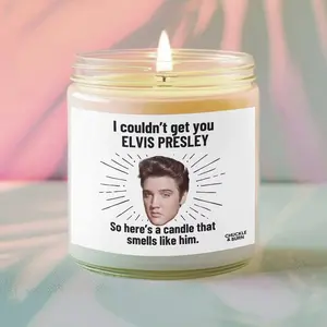 Smells Like Elvis Scented Presley Candle I Elvis Presley Fan Gift | Best Friend Birthday Gift | Funny Candle Gift For Birthday | Soy Wax Scen