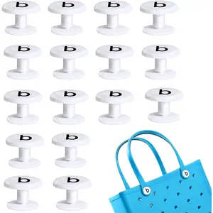 16 Sets Replacement Rivets for , White Replacement Buttons for Beach Bag Handles Accessories,Compatible wit Tote Bag Straps, Standard and  Rubber Pool Women Bag Repair Rivets...