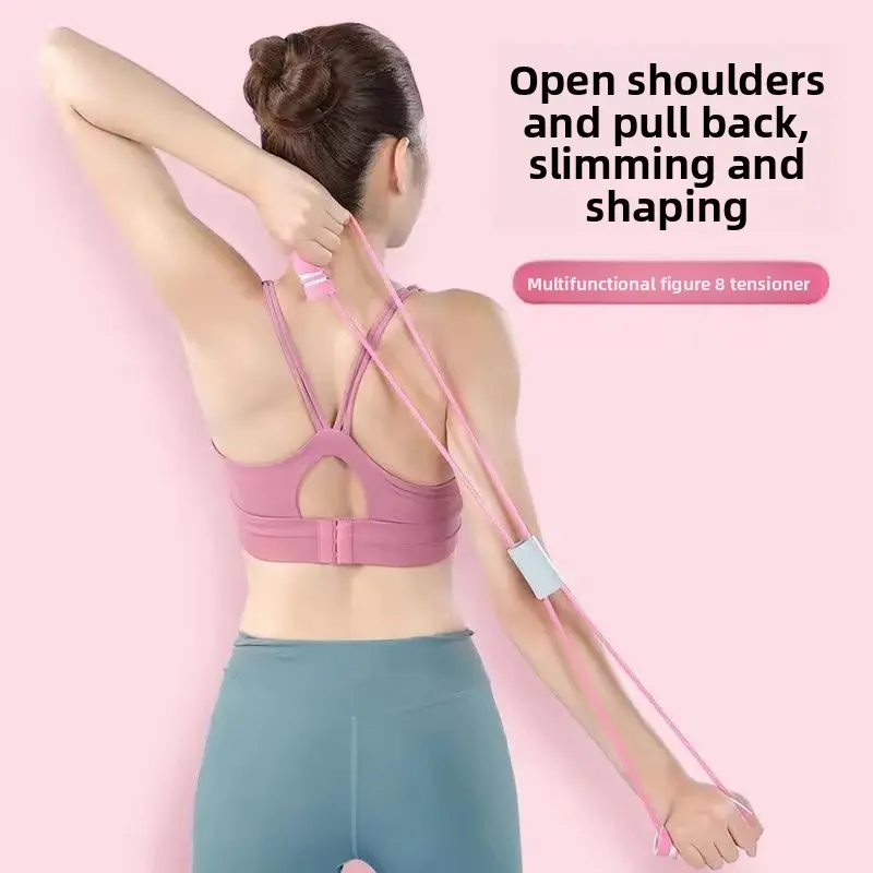 Tension rope, eight-character tension, open shoulder fitness, beautiful back tension belt, elastic belt, thin arm fitness equipment