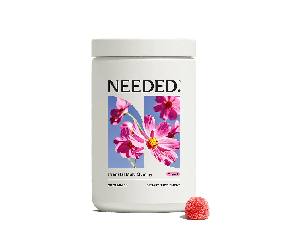 NEEDED. Prenatal Multivitamin Gummy - 90 Tasty, High-Dose Gummies (1 Month Supply) - 17 Clinically Dosed Nutrients - 8x More Nutrition - Expertly-Formulated - Clinically Studied - Fertility to Postpartum - Breastfeeding