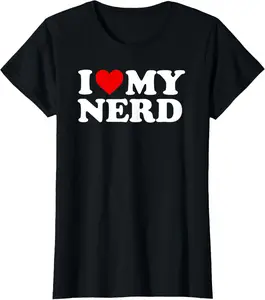 100% Cotton I Love My Nerd Design T-Shirt