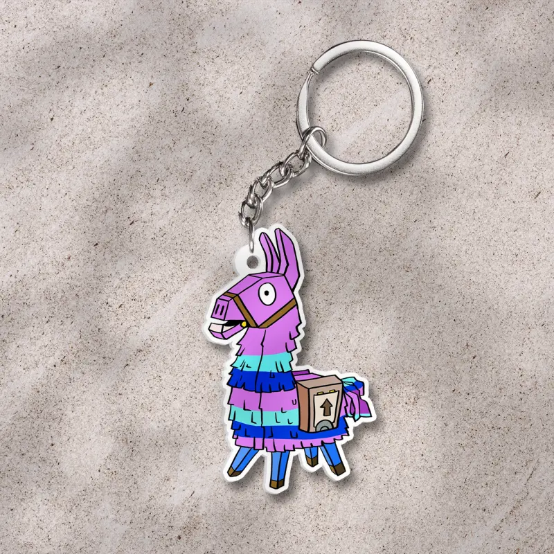 Fortnite Llama Pinatas keychain,LlamaPinatasfortnite, Llama Pinatas Fortnite keychain