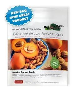 Apricot Seeds California Grown Bitter Raw 100% All Natural From Organic Farms 8 OZ