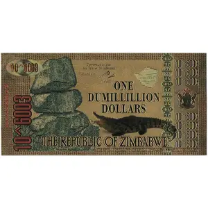 2008 Zimbabwe 10^6003 One Dumillillion Dollars Fantasy Note Hyperinflation Novelty