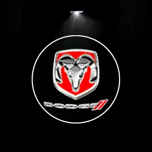 2pcs LED Car Door Projector, Welcome Light Ambient Lighting, Compatible with Dodge Durango, RAM 1500, Charger, Caliber, Journey, Demon, Nitro, Challenger Srt