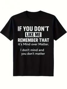 Men's Mind Over Matter T-Shirt - Bold White Motiva