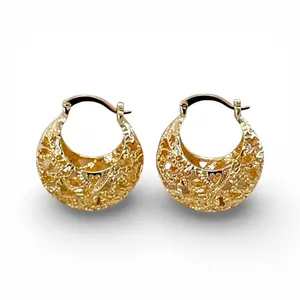 Oaxaca Gold Filigree Hoop Earrings Elegant Statement Design