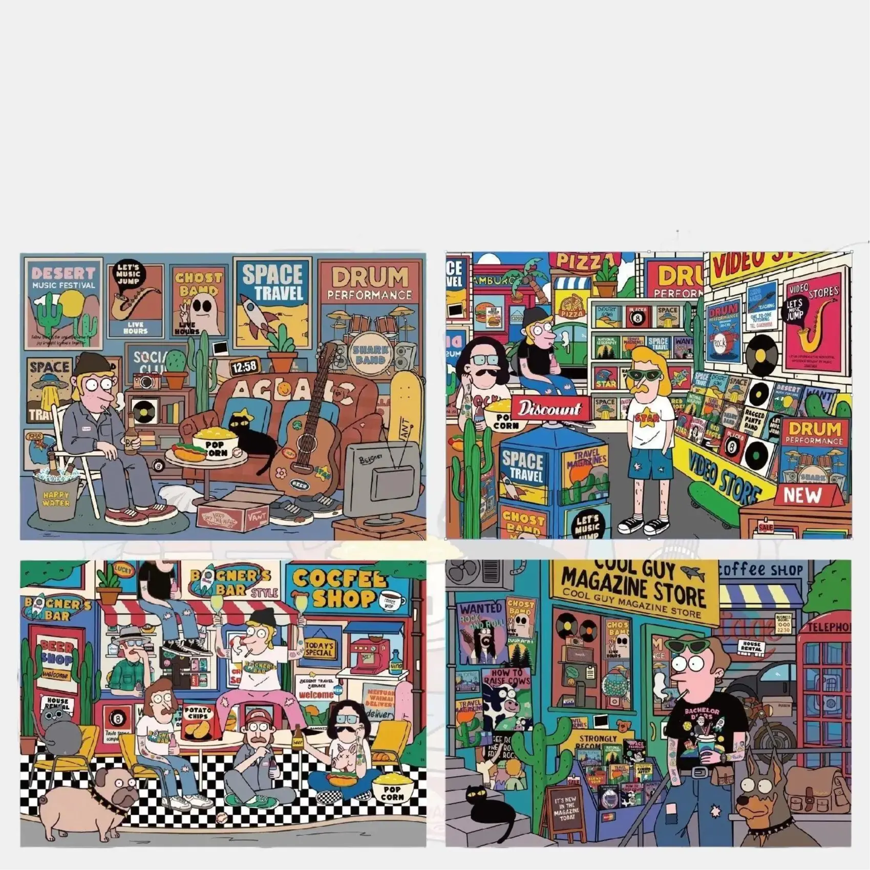 SKYISLE MINI 1.0 - Build Your Own Lo-Fi Cartoon Chaos 3D Sticker Set