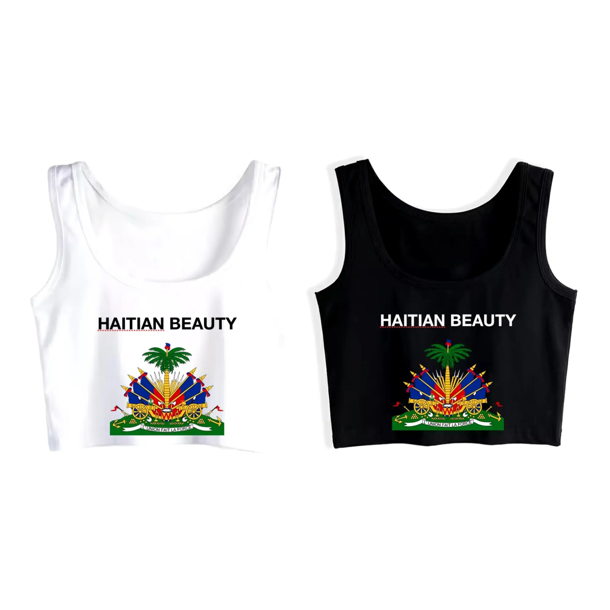 Haitian Beauty Crop Tank Top – Proudly Haitian, Boldly You