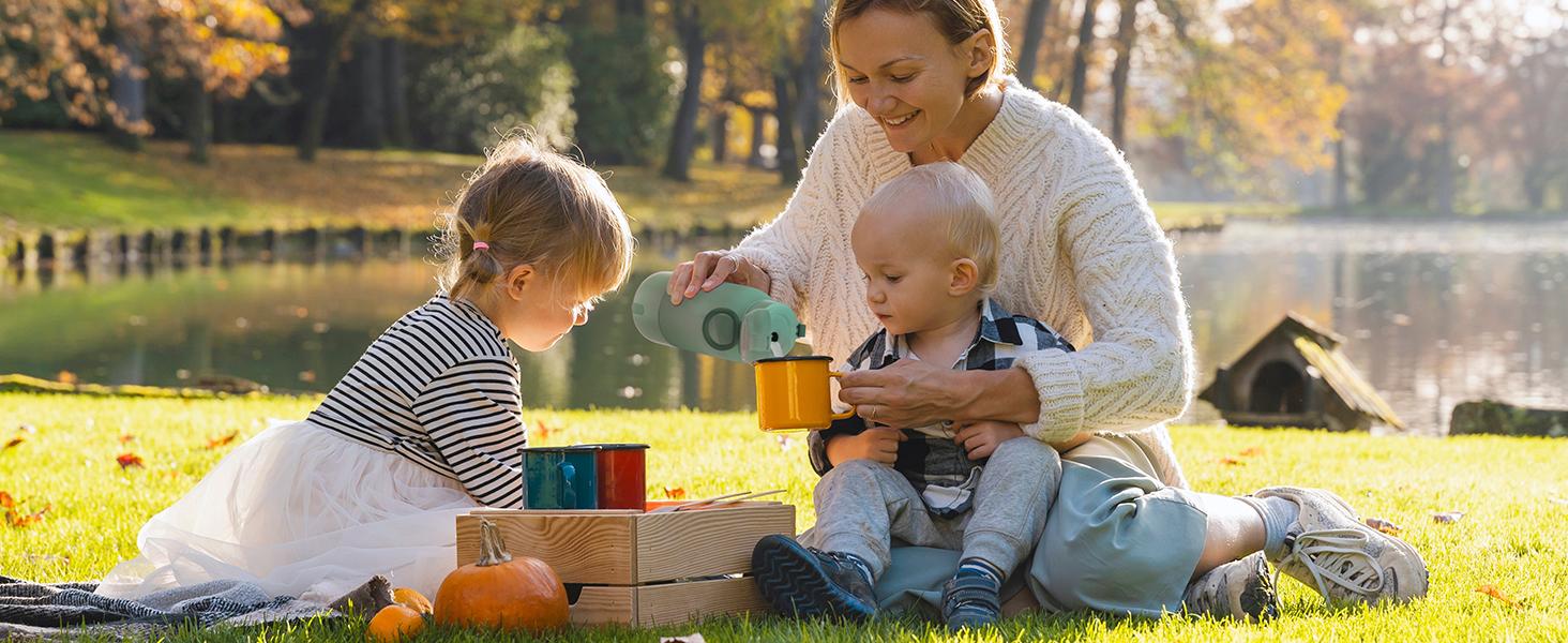 Momcozy Portable Milk Warmer for Travel – Dual Heating Modes for Breast Milk & Water, Portable Bottle Warmer with Fast Heating & Long Battery Life, 17 Ounces Large Capacity to Meet Your All-Day Needs