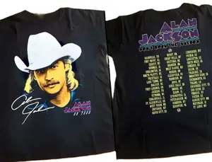Alan Jackson On Tour Don't Rock Vintage T-Shirt Double Side