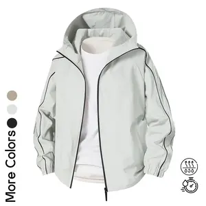 Men's Athletic Full-Zip Sun Hoodies - Quick Dry Water-Resistant Performance Jacket, Summer Thin Outdoor Hiking Running Windbreaker