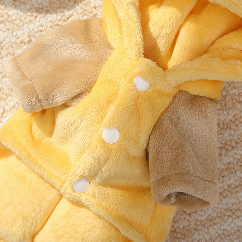 Pet Clothes Little Bee Costume Cosplay With Hat Leash Ring For Small Medium Dogs Cat Winter Thickened AL991277976462