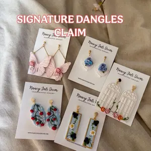 YOU CLAIM LIVE: Signature collection dangles for TikTok live Hypoallergenic Clay Lightweight Stainless Steel