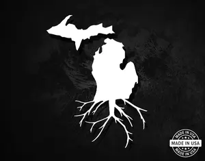 Michigan Roots Decal, Vinyl Die Cut Sticker