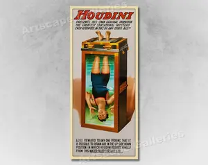Harry Houdini Chinese Water Torture Vintage 1912 Magic Poster
