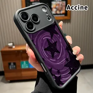 Phone Case for iPhone 17 Pro Max 16 Plus 15 14 13 12 11 Air E Purple Star Swirl Pattern Pocket-Friendly Shockproof Silicone Protective Softcase