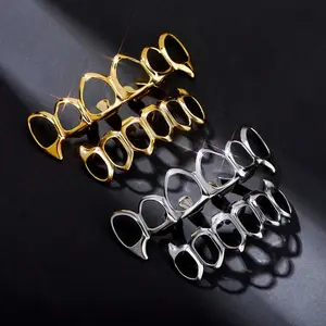 1 count Set Of New Hiphop Hip-Hop Decorative Braces, -Plated Hollow Teeth Grills Braces, Dental Accessories