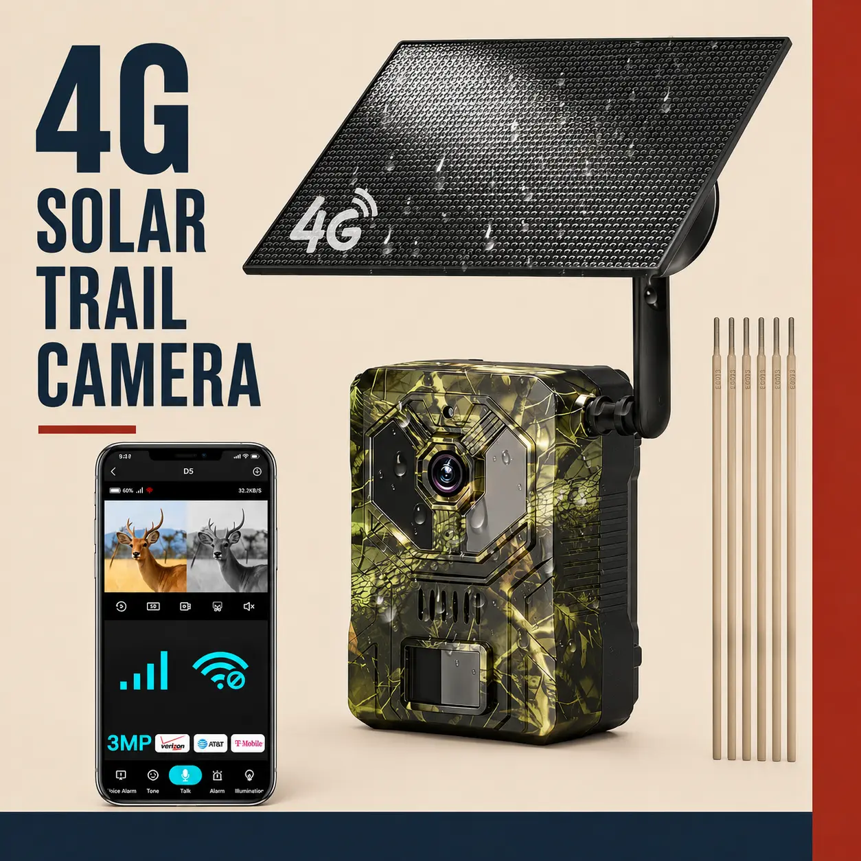 Cellular Trail Camera with Solar Charging