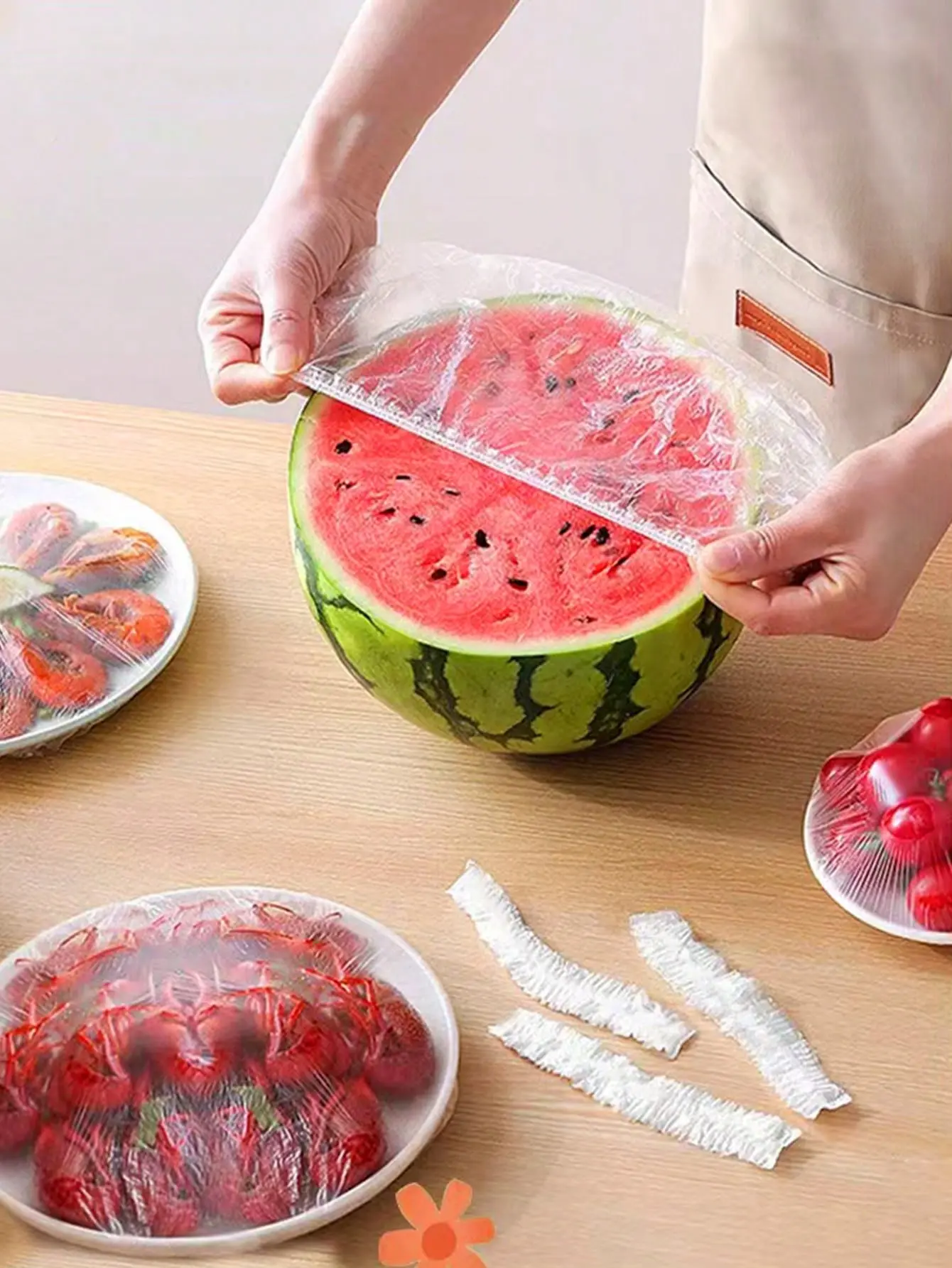 Stretchable Food Preservation Covers (500/300/100pcs, Random Packaging) - Kitchen Containers & Utensils, Easy-To-Use Antibacterial Tool for Refrigerator Freshness & Moisture Retention, Plastic Bag Alternative