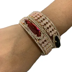 Women's Broad Bangle Sets in CZ Crystals and Artificial Gemstones men Tennis