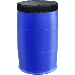 55 Gallon Drum Cover,Stretchable Adjustable Drum Cover with Drawstring Water Storage Barrel for Water Rain Barrel and Trash Can