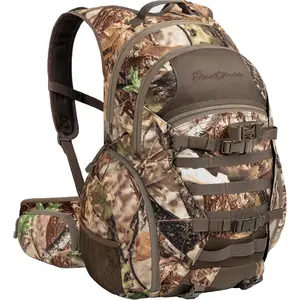 35L Durable Large Capacity Hunting Backpack for Men with Waterproof Rain Cover Hunting Day Pack with Rifle Bow Holder