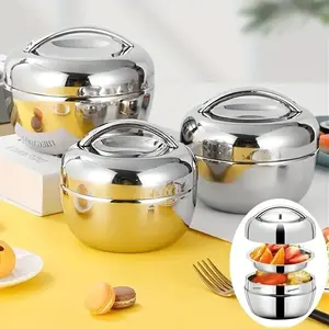 Vacuum Insulated Lunch Box, Stainless Steel Hot Food Flask, Double Layer Anti-Scald Bento Box, Thermal Lunch Box, Portable for School & College