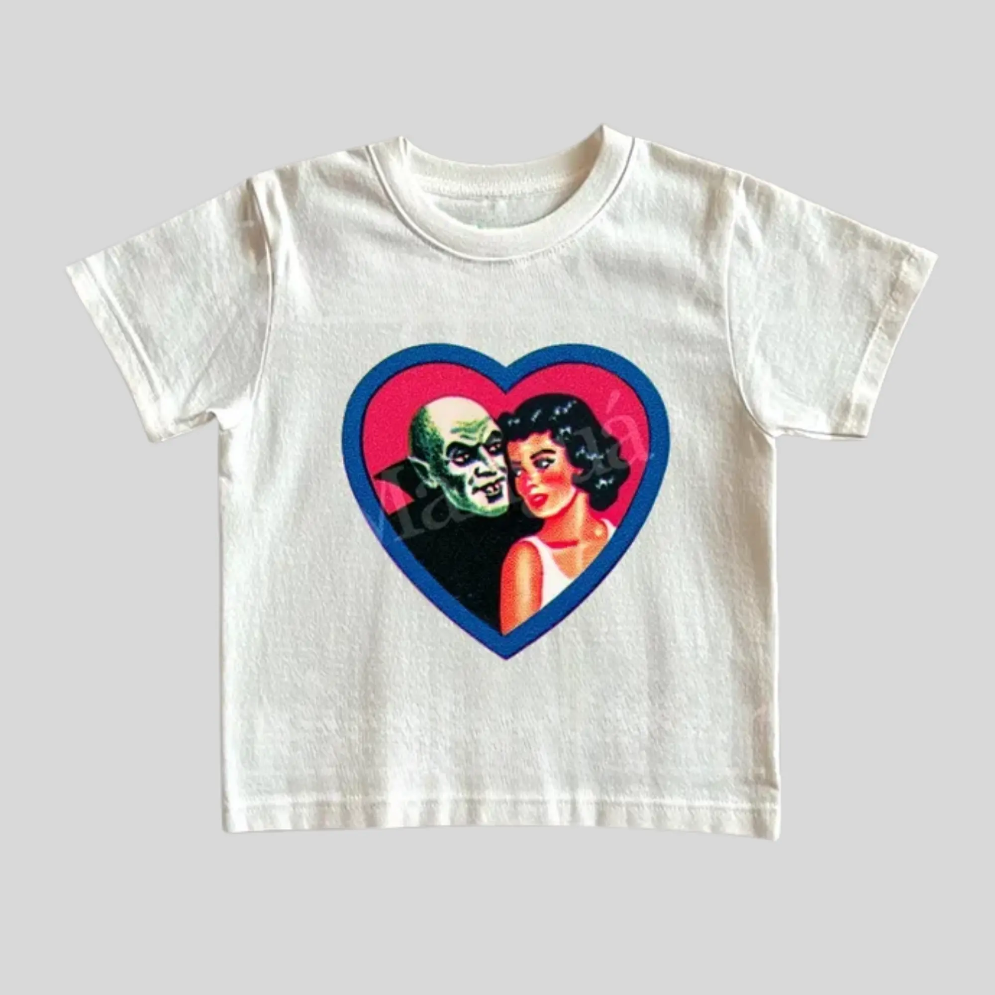 Retro Nosferatu Graphic Baby Tee, Vintage Monster Tshirt, 90s Y2k Horror Tee