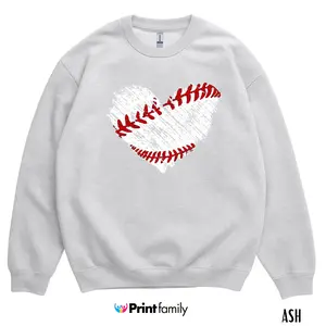Baseball, Heart, Mom, Mother's Day Sweatshirt & Tshirt, Women's Crew Neck, Crewneck