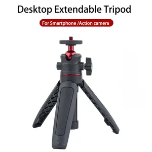 Portable Three-Section Extensible Tripod with Ball Head, Desktop Stand for Smartphones, Cameras, Live Streaming, Multi-Purpose Holder