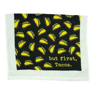 But First Tacos Funny Tasty Mexican Food Tea Towel Funny Dish Towels Soft Adsorbent Tea Towel