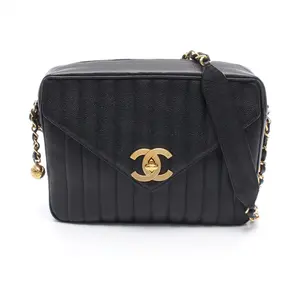 Pre-owned CHANEL Calfskin Shoulder Bags Mademoiselle Grained Shoulder Bag
