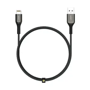 AUKEY USB-A to Lightning Kevlar Braided Cable 2 Meter Black Mobile Charging Sync Resistance CB-AKL2