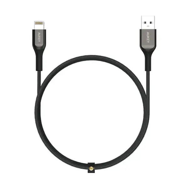 AUKEY USB-A to Lightning Kevlar Braided Cable 2 Meter Black Mobile Charging Sync Resistance CB-AKL2