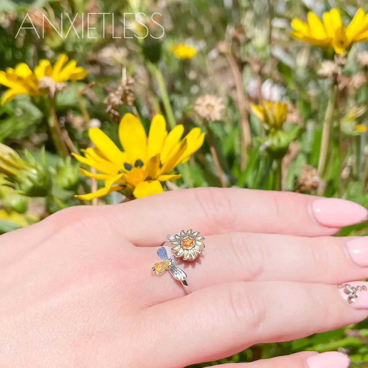 Sunflower Fidget Ring