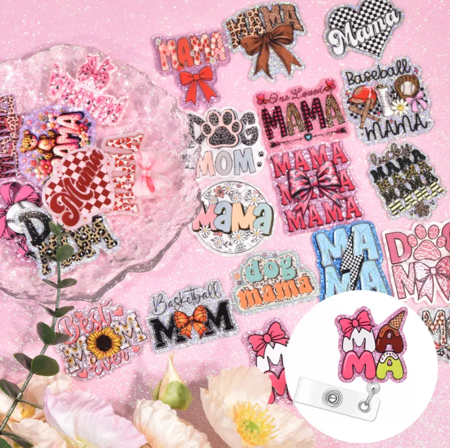 30pcs Cartoon Mother's Day / Easter / Zodiac / Christmas Acrylic Flatbacks for DIY Craft Badge Reel summerwins