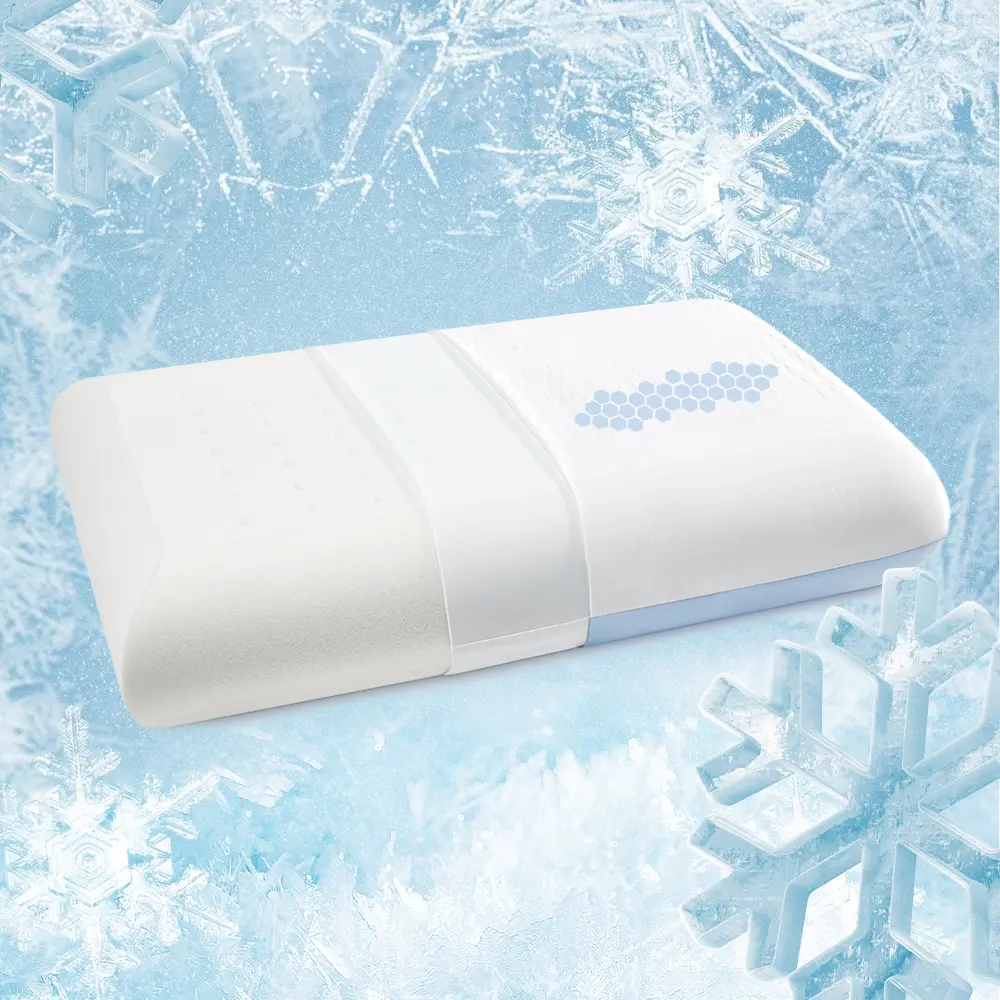 Deep Cooling Memory Foam Pillow, Cooling Bed Pillow for Side, Back and Stomach Sleepers, Removable Cover, Decor Bedroom Accessories