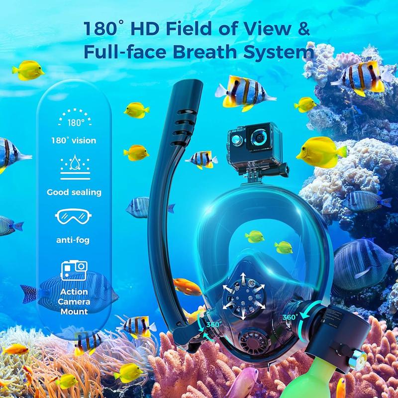 Mini scuba tank with Sub mask, 0.5L Diving Tank with Full face Mask Underwater Breath System Lung Tank DOT Certified Pony Bottle for Snorkeling,Suitable for various scenarios such as beach snorkeling and pool parties.