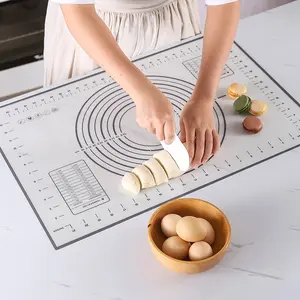 Silicone Kneading Mat Fiber Baking Pad Bakeware Rolling Board Cutting Board 40x60cm, Durable Non-Slip Dough Roller, Perfect for Bakers and Cooks