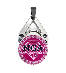 GlamMag Ball Marker Magnet - Steel Clip-On "No Girls Allowed" with Sleek Teardrop Design & Heavy-Duty Steel Build for Secure Attachment