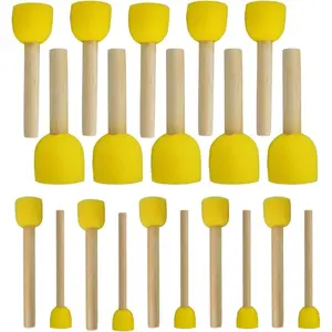 20 Pcs Assorted Size Round Sponges Brush Set, 4 Size DIY Paint Tools – Yellow