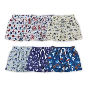 Summer Boys' Swimming Trunks with Shark Print Quick-Drying & Breathable Fabric for Beach Outings and Pool Parties